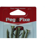 Cartela Parafuso Madeira Phillips Chata 5,0 X 50Mm Peg&Fixe 6 Pecas Apac/10