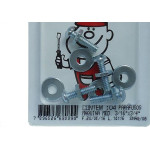 Cartela Parafuso Rosca Maquina Peg&Fixe   Redonda 3/16 X 3/4''+Porca+Arruela Com 12 Pecas Amaq/08