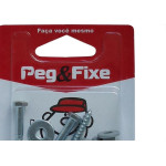Cartela Bucha Fixacao 07+Parafuso Sextavado 3/16 X 50 Peg&Fixe Kit 9 Pecas Apsb/06
