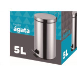 Lixeira Mor Inox 5L Com Pedal 