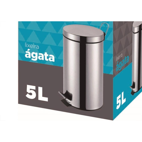 Lixeira Mor Inox 5L Com Pedal 