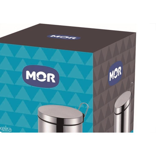 Lixeira Mor Inox 5L Com Pedal 