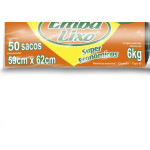 Saco Embalixo Rolo Super Economico Preto 30L Com 50 Sacos 510068