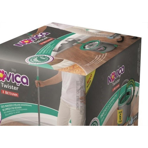 Rodo Mop Novica Giratorio Com Balde Bt1902