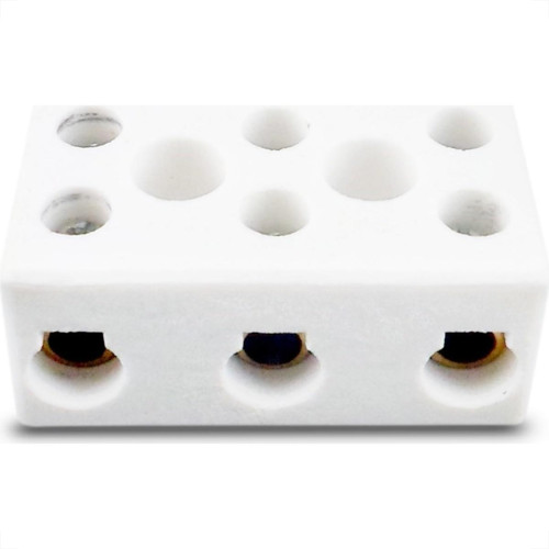 Conector Porcelana Interneed 3Polos 16Mm 66156 - Kit C/10 