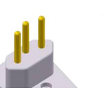 Pino Prensa Cabo Ilumi Gigante 2 Polos+Terra 20A Branco 1440Pct - Kit C/10 