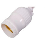 Soquete Com Rabicho Nylon Ilumi Branco 2A E-27 1612Pct - Kit C/10 
