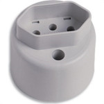 Tomada Externa Ilumi 2 Polos +Terra 10A Cinza 17500Pct - Kit C/10 