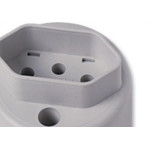Tomada Externa Ilumi 2 Polos +Terra 10A Cinza 17500Pct - Kit C/10 