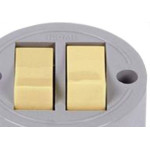 Interruptor Externo Ilumi Redondo Cinza 2 Simples 1656Pct - Kit C/10 