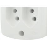 Tomada Externa Ilumi 2 Polos +Terra Dupla 20A Branca 16519Pct - Kit C/10 