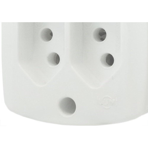 Tomada Externa Ilumi 2 Polos +Terra Dupla 20A Branca 16519Pct - Kit C/10 