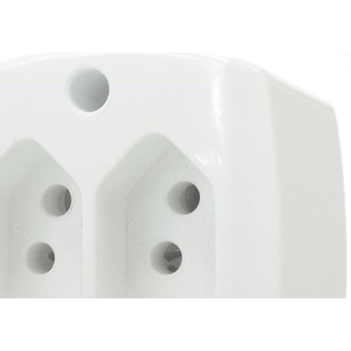 Tomada Externa Ilumi 2 Polos +Terra Dupla 20A Branca 16519Pct - Kit C/10 