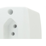Tomada Externa Ilumi 2 Polos +Terra 10A Branca 16516Pct - Kit C/10 