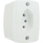 Tomada Externa Ilumi 2 Polos +Terra 20A Branca 16517Pct - Kit C/10 