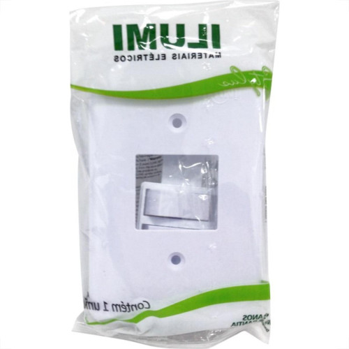 Conjunto Ilumi 4X2 Branco Com Placa(2Simples) 2018