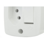 Interruptor Externo Ilumi Redondo Branco 1 Simples+Tomada 20A 16545Pct - Kit C/10 