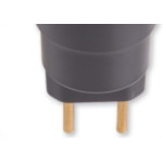 Pino Porta Lampada 2 Polos Ilumi Preto 1701Pct - Kit C/10 