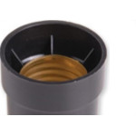 Pino Porta Lampada 2 Polos Ilumi Preto 1701Pct - Kit C/10 