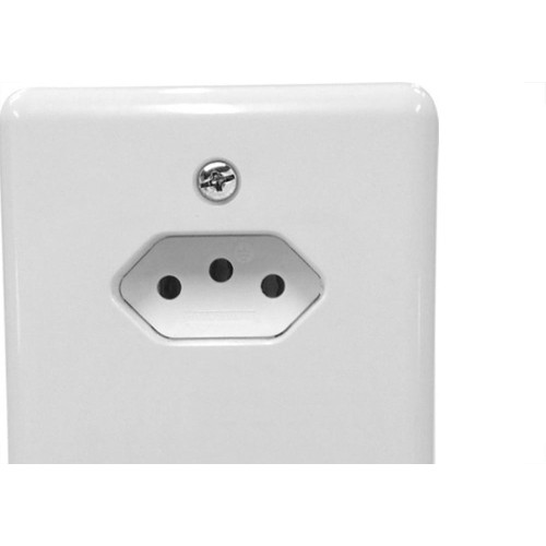 Conjunto Ilumi 4X2 Branco Com Placa(2Tomadas 10A Monobloco) 201200