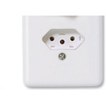 Conjunto Ilumi 4X2 Branco Com Placa(1Simples+Tomada 20A) 20201