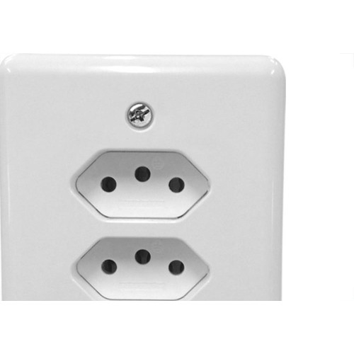 Conjunto Ilumi 4X2 Branco Com Placa(3Tomadas 10A Monobloco) 201201