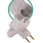 Pino 3 Saidas 2 Polos Ilumi Cinza ''T'' 1213Pct - Kit C/10 