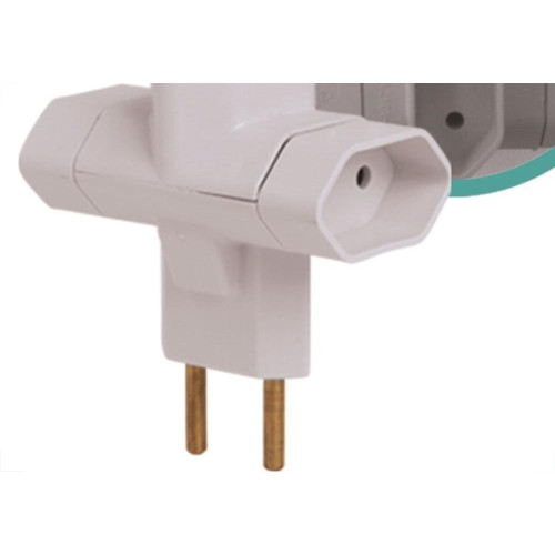 Pino 3 Saidas 2 Polos Ilumi Cinza ''T'' 1213Pct - Kit C/10 