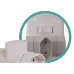 Pino 3 Saidas 2 Polos Ilumi Cinza ''T'' 1213Pct - Kit C/10 
