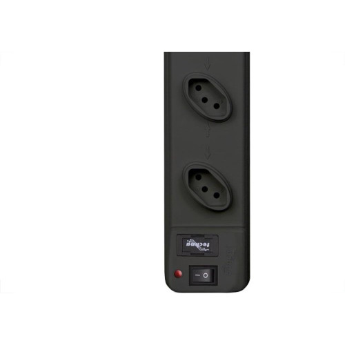 Filtro Linha Techna Plastico 4 Tomadas Distanciada Ftk-004