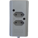 Tomada Barra Interneed   Dupla 10A 2 Polos Cinza 69362