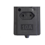 Tomada Barra Interneed   Dupla 10A 2 Polos Preta 69300