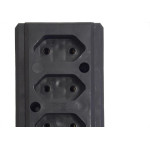 Tomada Barra Interneed   Tripla 10A 2 Polos Preta 69034