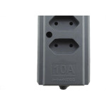 Tomada Barra Interneed   Quadrupla 10A 2 Polos Cinza 69188