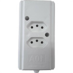 Tomada Barra Interneed   Dupla 10A 2 Polos +Terra Branca 68884