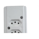 Tomada Barra Interneed   Dupla 10A 2 Polos +Terra Branca 68884