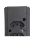 Tomada Barra Interneed   Dupla 10A 2 Polos +Terra Preta 68853