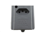 Tomada Barra Interneed   Tripla 10A 2 Polos +Terra Cinza 66231