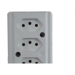 Tomada Barra Interneed   Tripla 10A 2 Polos +Terra Branca 66200
