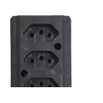 Tomada Barra Interneed   Tripla 10A 2 Polos +Terra Preta 66170