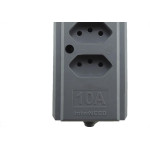 Tomada Barra Interneed Tam.G Quadrupla 10A 2 Polos +Terra Cinza 66323