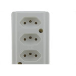 Tomada Barra Interneed Tam.G Quadrupla 10A 2 Polos +Terra Branca 66293