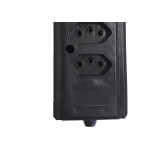 Tomada Barra Interneed Tam.G Quadrupla 10A 2 Polos +Terra Preta 66262
