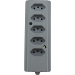 Tomada Barra Interneed   Quintupla 10A 2 Polos +Terra Cinza 66415