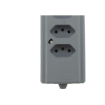 Tomada Barra Interneed   Quintupla 10A 2 Polos +Terra Cinza 66415