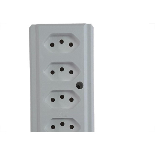 Tomada Barra Interneed   Quintupla 10A 2 Polos +Terra Branca 66385