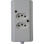 Tomada Barra Interneed   Dupla 10/20A 2 Polos +Terra Branca 68976