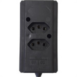 Tomada Barra Interneed   Dupla 10/20A 2 Polos +Terra Preta 68945