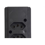 Tomada Barra Interneed   Dupla 10/20A 2 Polos +Terra Preta 68945