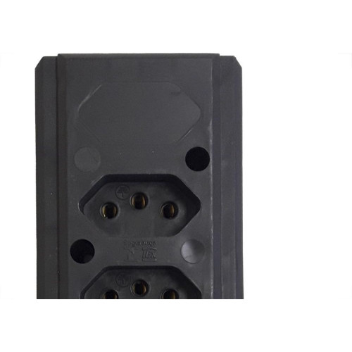 Tomada Barra Interneed   Dupla 10/20A 2 Polos +Terra Preta 68945